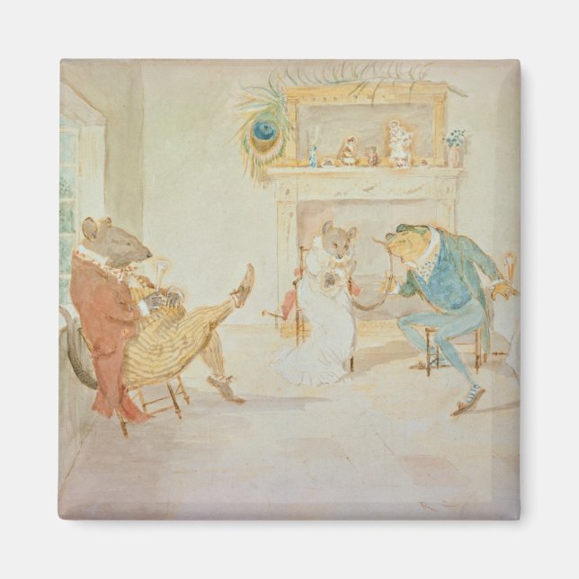 Illustration från "en groda han skulle en trägata" magnet (Framsidan)