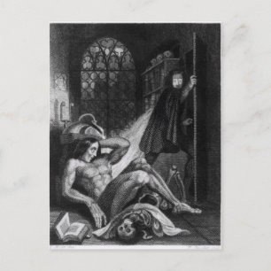 Illustration från 'Frankenstein Vykort