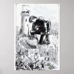 Illustration från "Gullivers's Travels" Poster