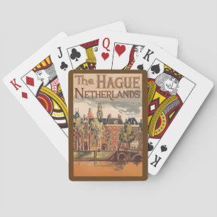 Illustration från Haag Netherlands Travel Art Casinokort