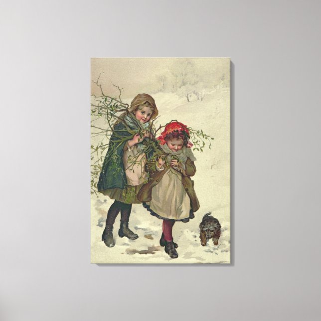 Illustration från Julgran Fairy, pub. 1886 Canvastryck (Framsida)