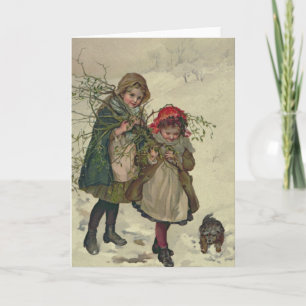 Illustration från Julgran Fairy, pub. 1886 Helgkort