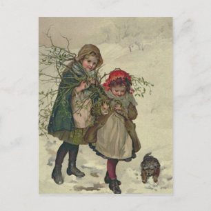 Illustration från julgranfen, pub. 1886 helg vykort