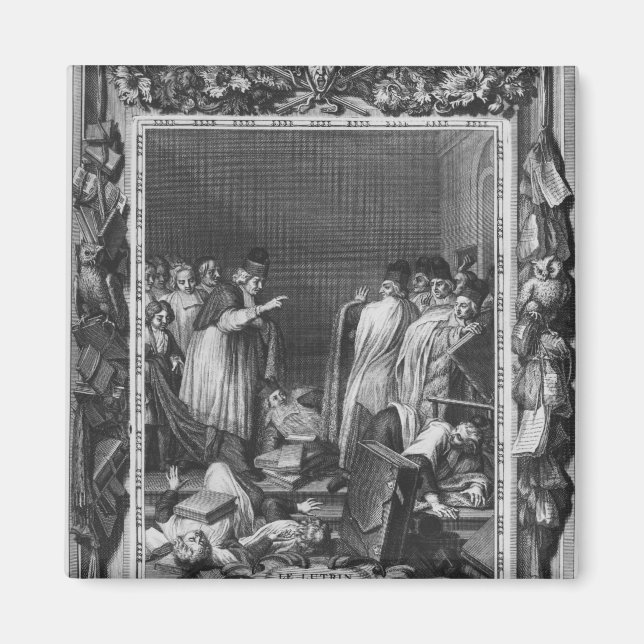 Illustration från Le Lutrin av Nicolas Magnet (Framsidan)