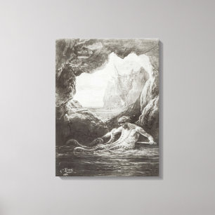Illustration från 'Les Travailleurs de la Mer' Canvastryck