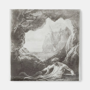Illustration från 'Les Travailleurs de la Mer' Magnet