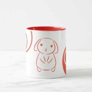 Illustration från minimalistisk Bunny Mugg