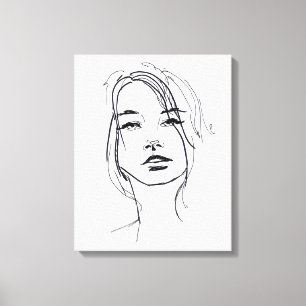 Illustration från mode Ansikte Canvastryck