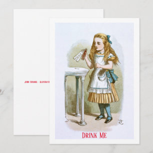 Illustration från Nursery Alice - drick mig Anteckningskort