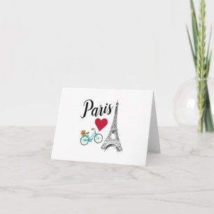 Illustration från Paris Eiffel Torn Kärlek Kort