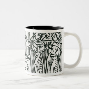 Illustration från 'resan av St. Brendan Två-Tonad Mugg