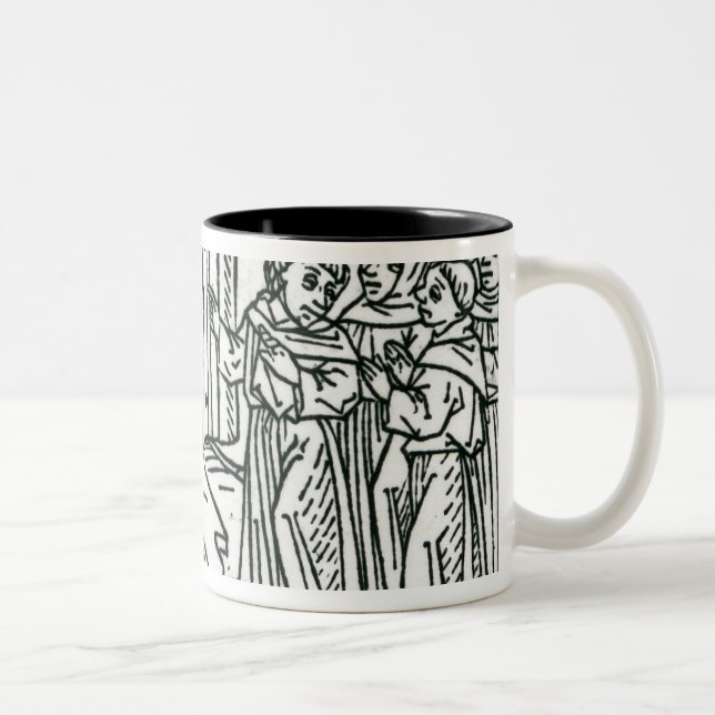 Illustration från 'resan av St. Brendan Två-Tonad Mugg (Höger)