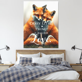 Illustration från Romantic Fox Kärlek Canvastryck