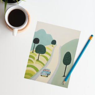 Illustration från Scenia Road Resa Vykort
