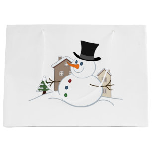 Illustration från Snögubbe vid jul i lycklig