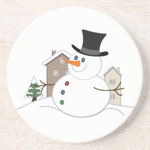Illustration från Snögubbe vid jul i lycklig Underlägg