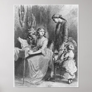 Illustration från 'sorgerna av Werther Poster