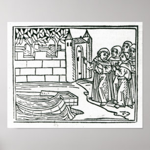Illustration från "St. Brendans resa" Poster