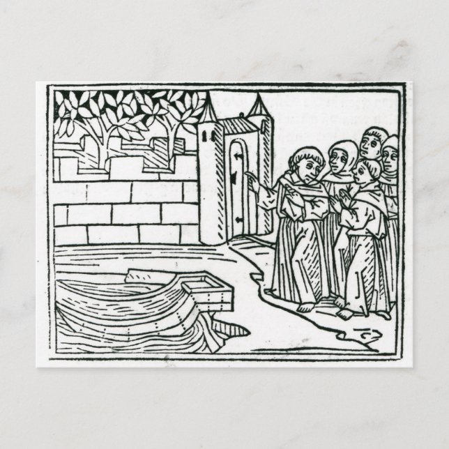 Illustration från "St. Brendans resa" Vykort (Framsida)