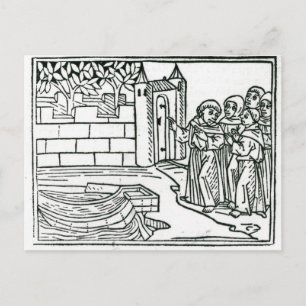 Illustration från "St. Brendans resa" Vykort
