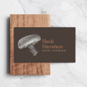 Illustration från svamprum White/Brown - Catering, Visitkort