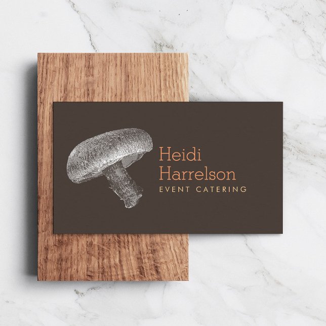 Illustration från svamprum White/Brown - Catering, Visitkort (Skapare uppladdad)