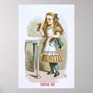 Illustration från The Nursery Alice - Drick Mig Poster