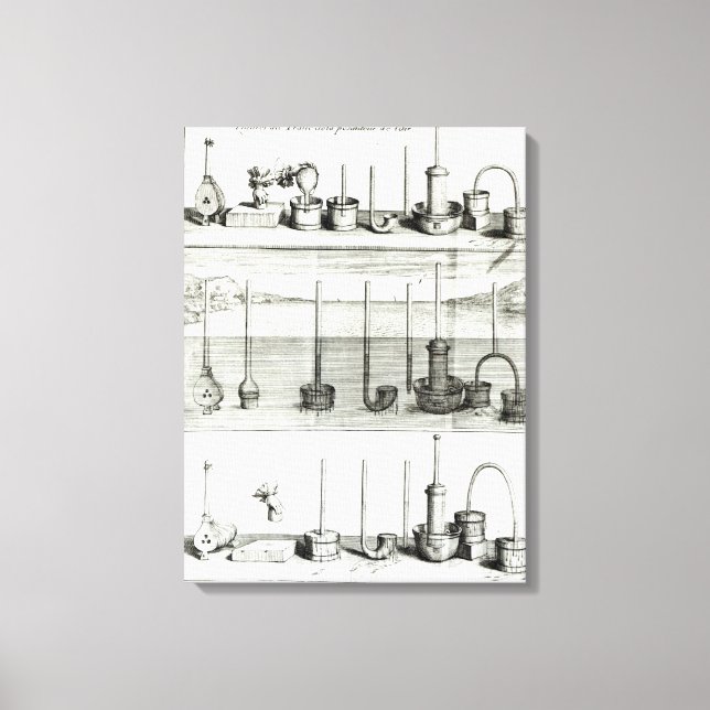 Illustration från "Traite de la Pesanteur de Canvastryck (Framsida)