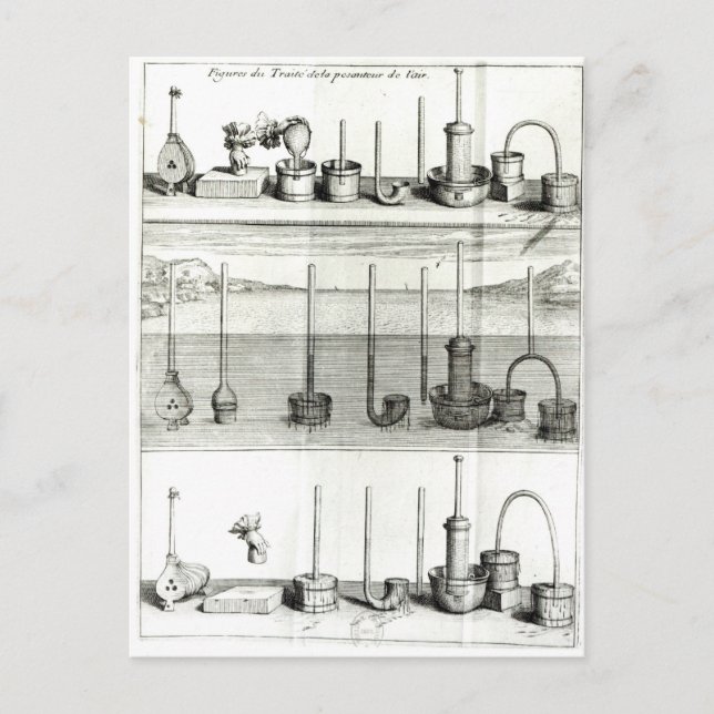 Illustration från "Traite de la Pesanteur de Vykort (Framsida)