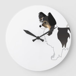 Illustration från Tri-färg Papillon Leksak Hund av Stor Klocka