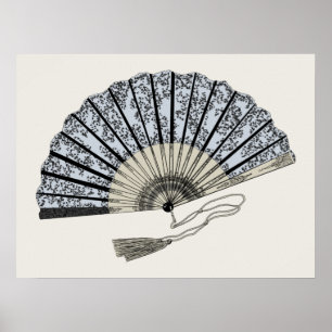 Illustration från Victorian Fläkt Poster