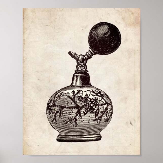 Illustration från Victorian Parfym Flaska Poster (Framsidan)