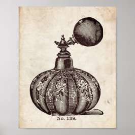 Illustration från Victorian Parfym Flaska Poster