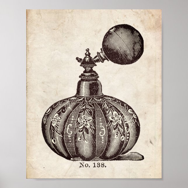 Illustration från Victorian Parfym Flaska Poster (Framsidan)