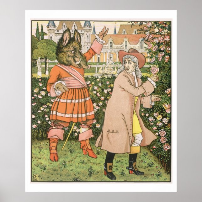 Illustration from Beauty and the Beast, 1901 (colo Poster (Framsidan)