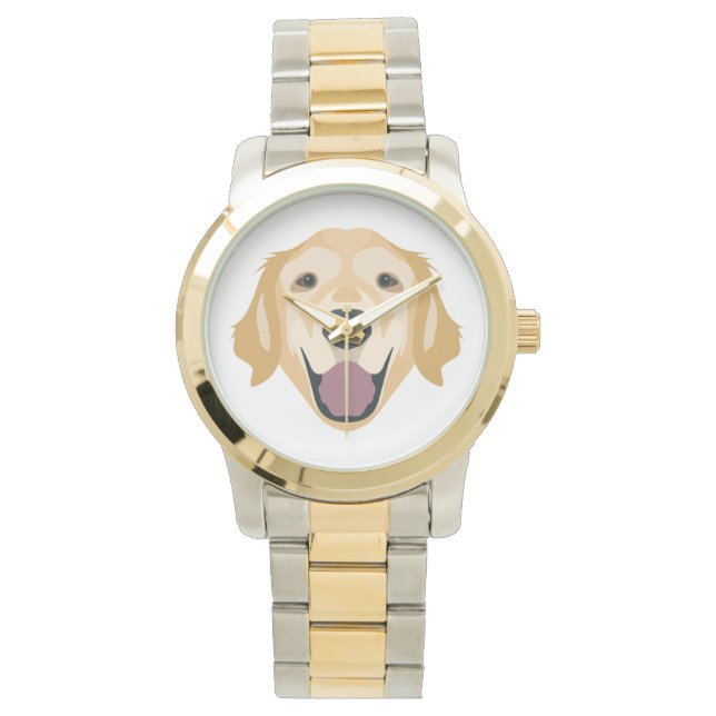 Illustration Golden Retriever Armbandsur (Framsida)
