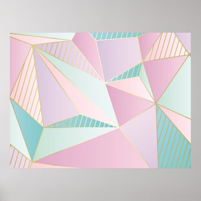 (illustration) guld-linjebakgrund, abstrakt Arti Poster (Framsidan)