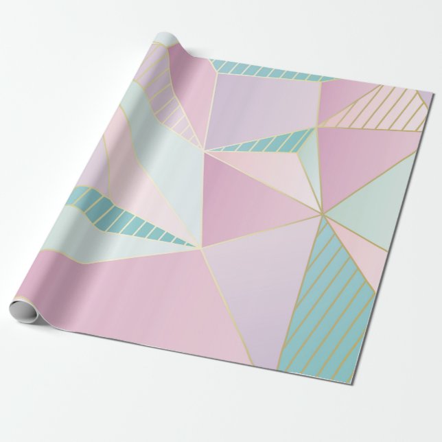 (illustration) guld-linjebakgrund, abstrakt Arti Presentpapper (Utrullad)