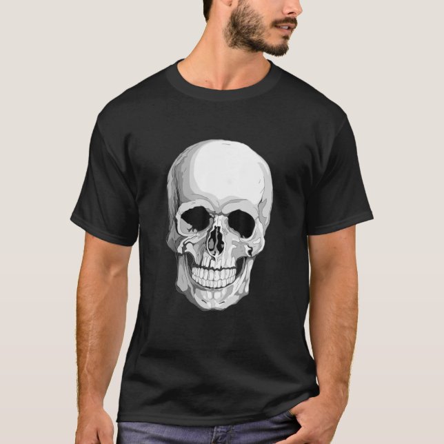 Illustration Horror Skull Perfekt Tee (Framsida)