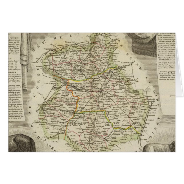 Illustration kartor hälsningskort (Framsidan Horizontal)