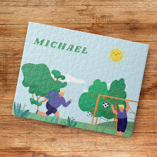 Illustration Kids Namn Pussel