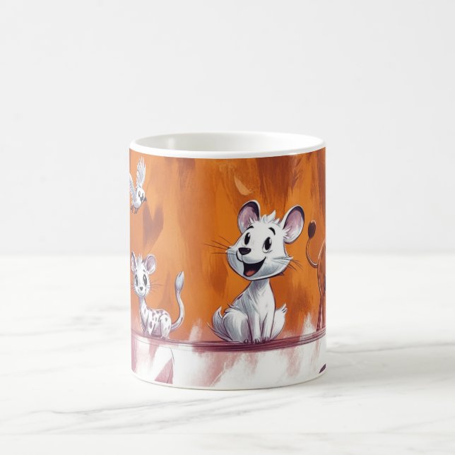 illustration med seriefigur-barn-jungel a kaffemugg (Center)