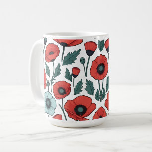 Illustration Mönster Kaffemugg