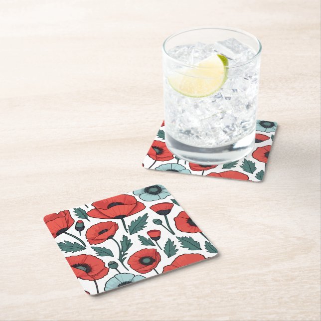 Illustration Mönster Underlägg Papper Kvadrat (Insitu)