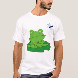 Illustration of a thinking frog t shirt