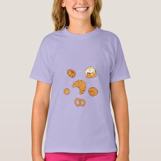 Illustration of bread  t shirt (Framsida)