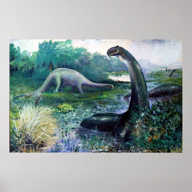 Illustration of Brontosaurus Poster (Framsidan)