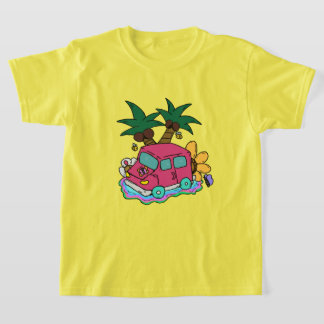 Illustration of cars, bees and butterflies. t shirt