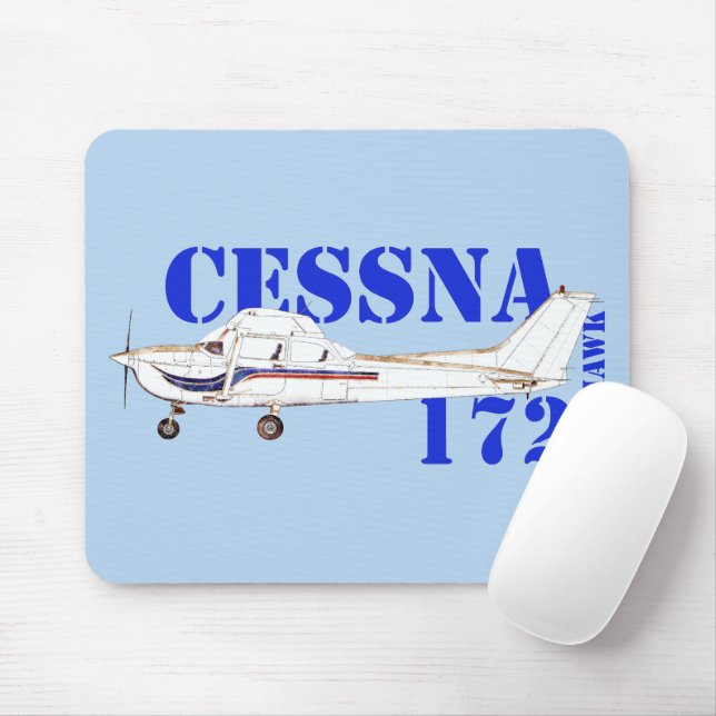 Illustration of Cessna 172 Skyhawk Airplane Design Musmatta (Med mus)