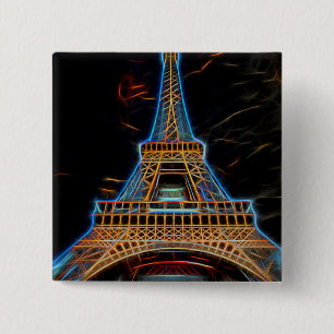 Illustration of Eiffel Torn - Paris, Frankrike Knapp